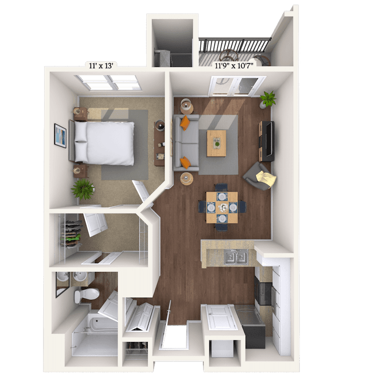 Floorplan image of unit 4405