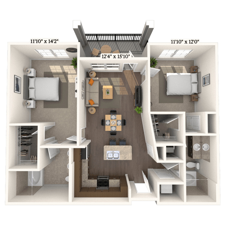 Floorplan image of unit 1109