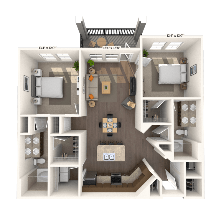 Floorplan image of unit 8307