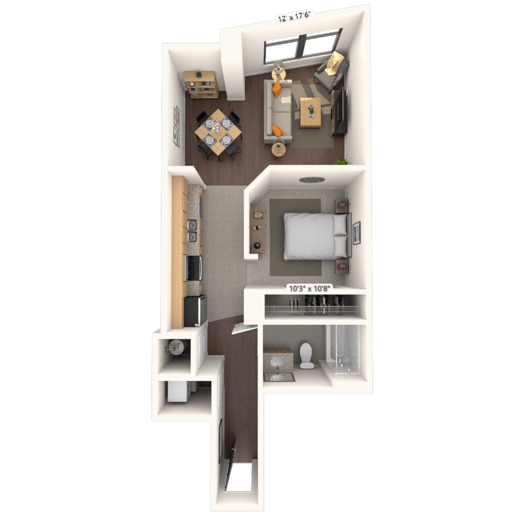 Floorplan image of unit 209HL2
