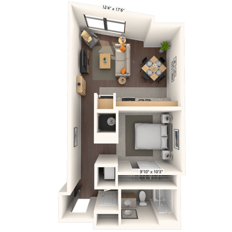Floorplan image of unit 513HL2