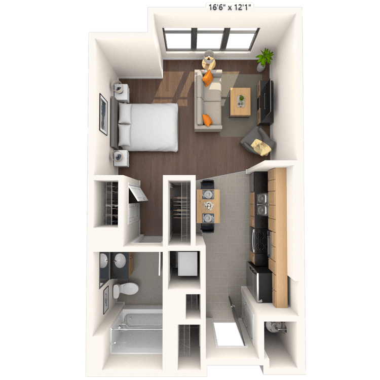 Floorplan image of unit 408HL1