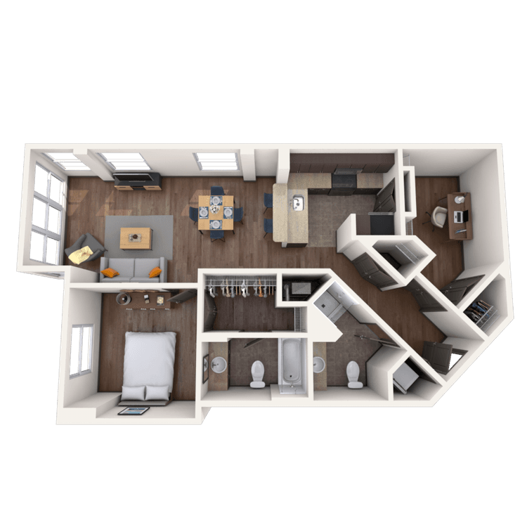 Floorplan image of unit 1004