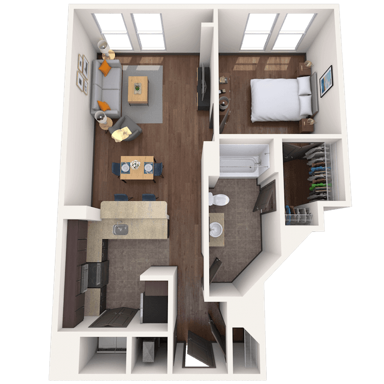 Floorplan image of unit 918