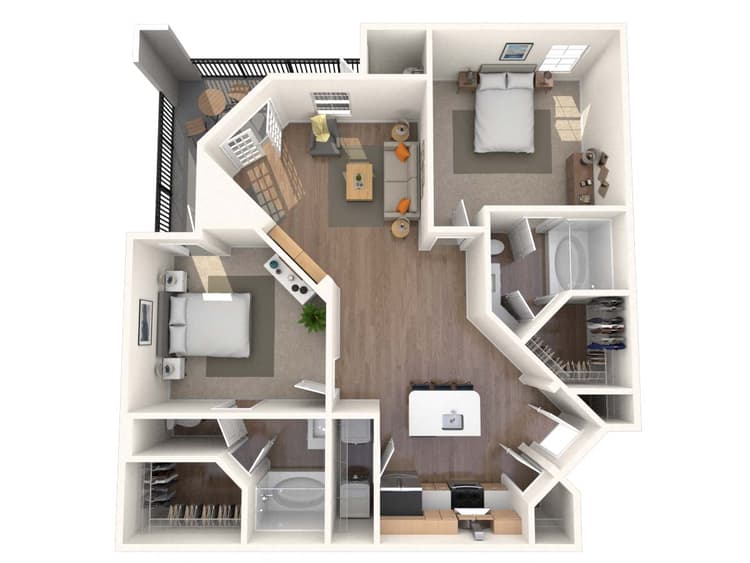 Floorplan image of unit 309