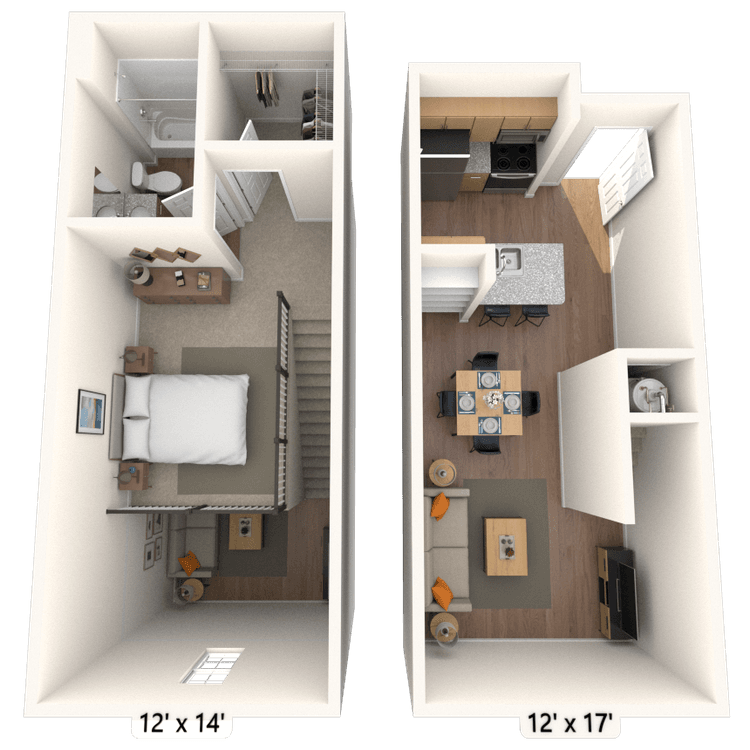 Floorplan image of unit 3058
