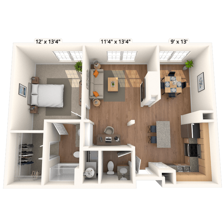 Floorplan image of unit 2113