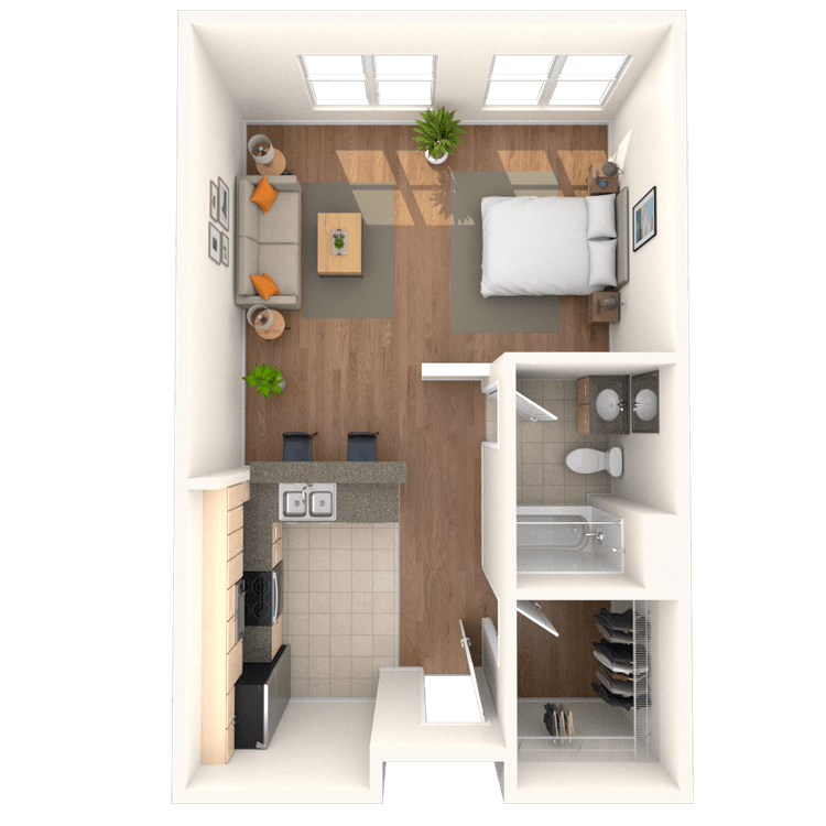 Floorplan image of unit 108