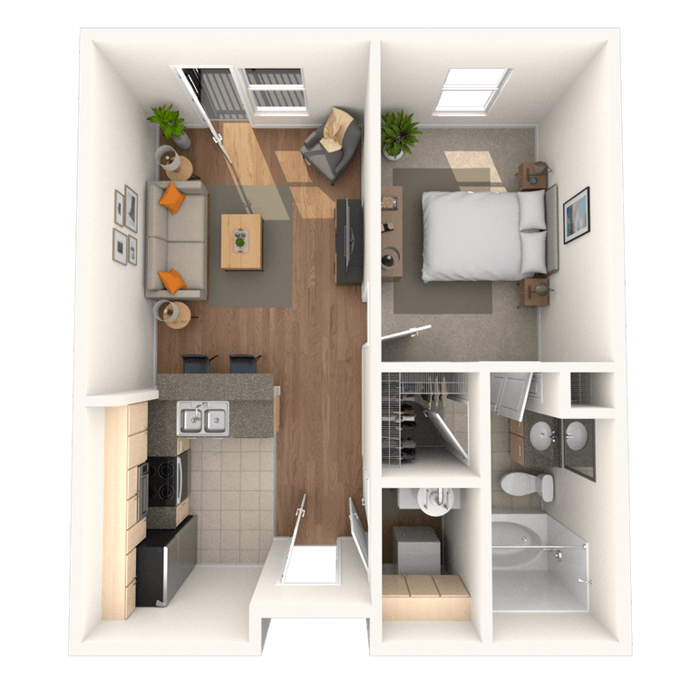 Floorplan image of unit 203