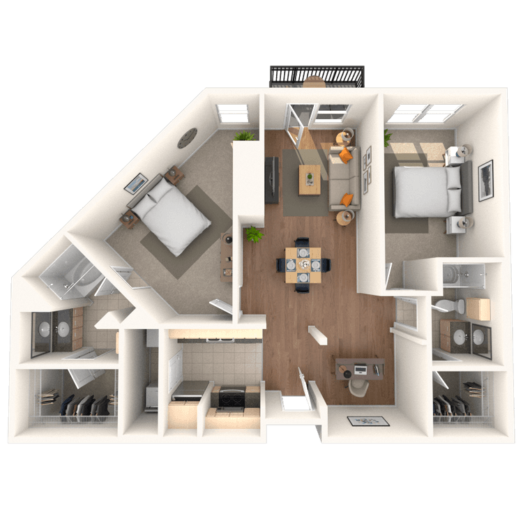 Floorplan image of unit 404