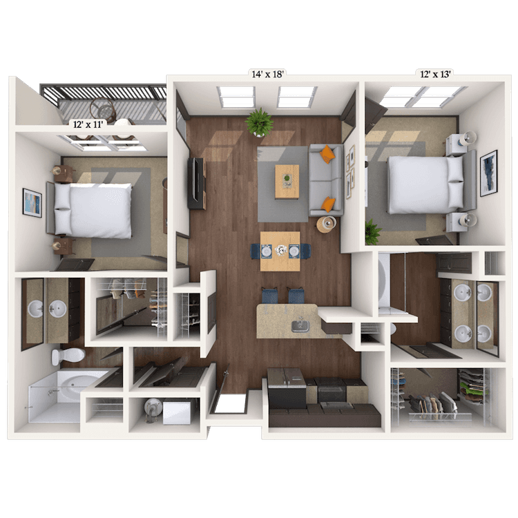 Floorplan image of unit 3357