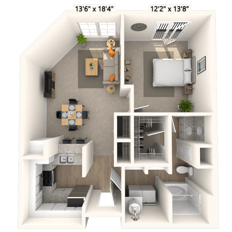 Floorplan image of unit 3912