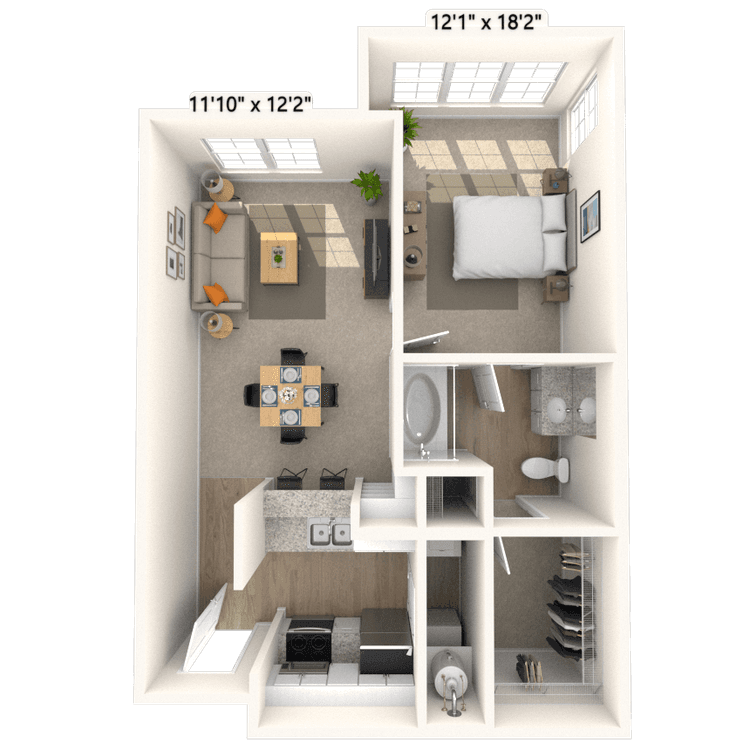 Floorplan image of unit 2905