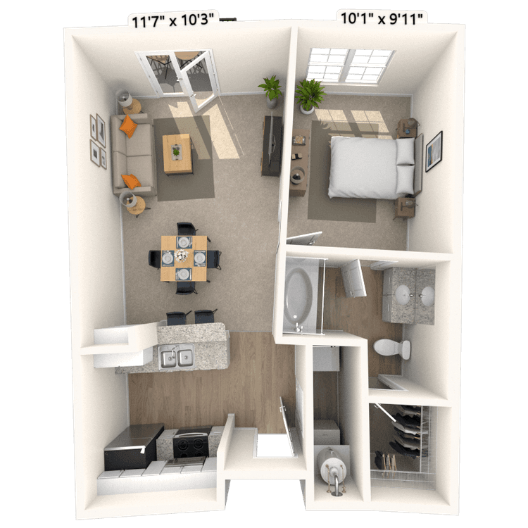 Floorplan image of unit 2635