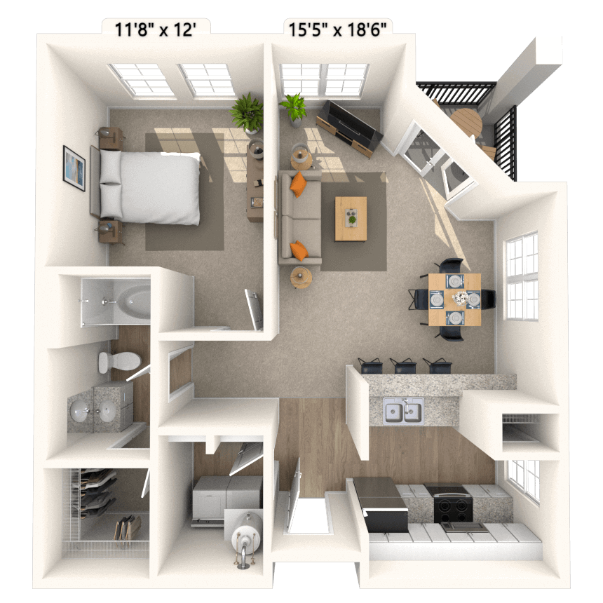 Floorplan image of unit 3232