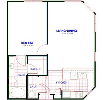 Floorplan image of unit 1222