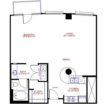 Floorplan image of unit 2839