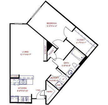 Floorplan image of unit 3629