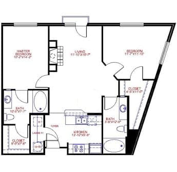 Floorplan image of unit 4430