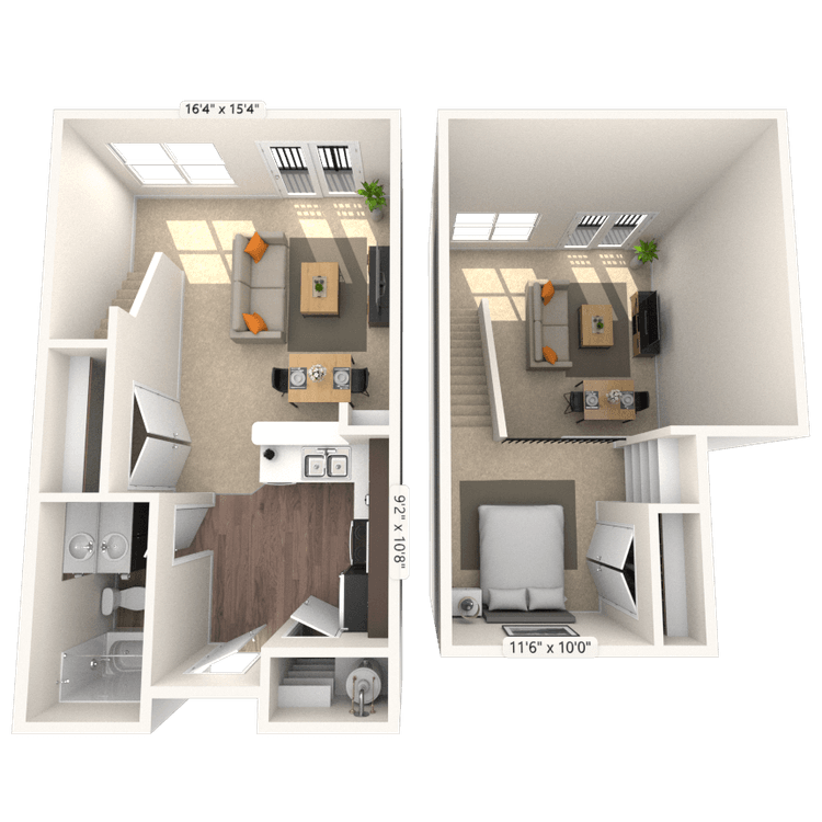 Floorplan image of unit 4304