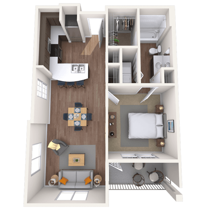 Floorplan image of unit 405