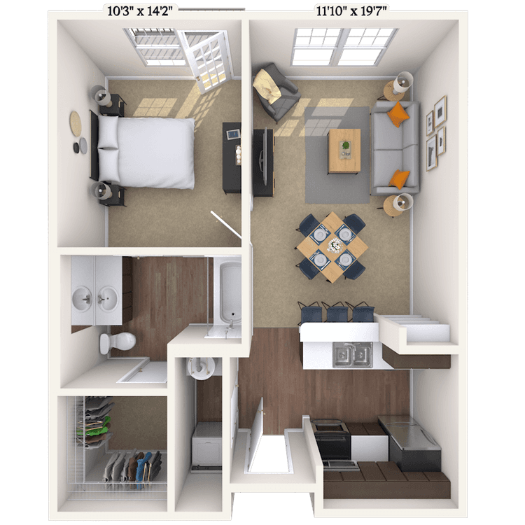 Floorplan image of unit 3120