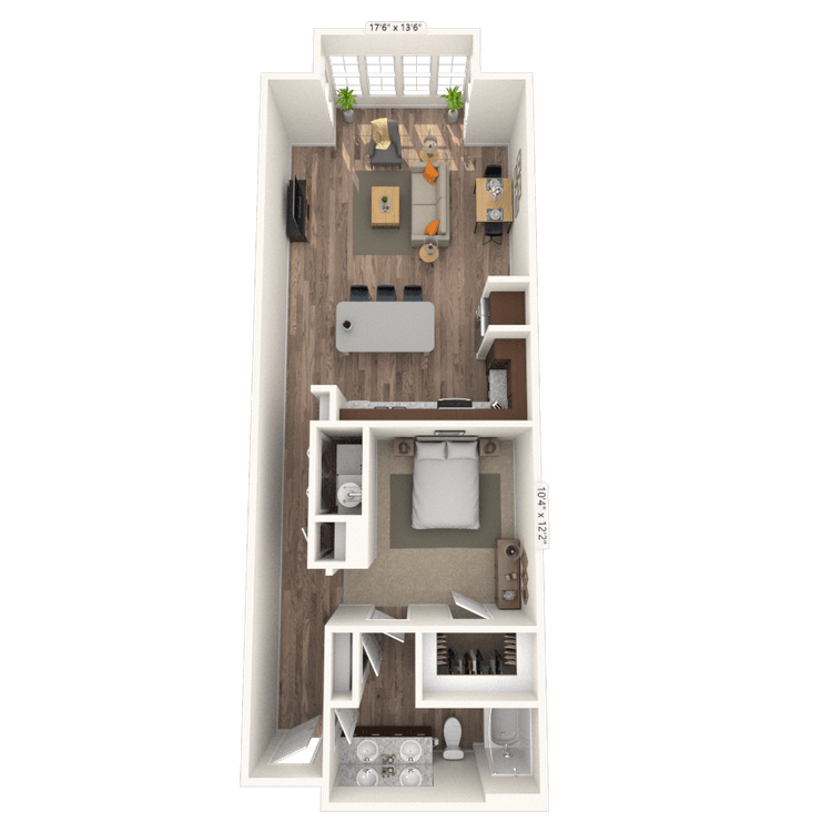 Floorplan image of unit 302