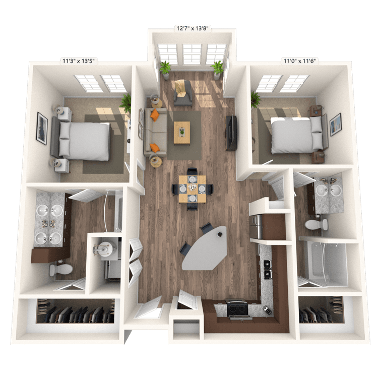 Floorplan image of unit 341