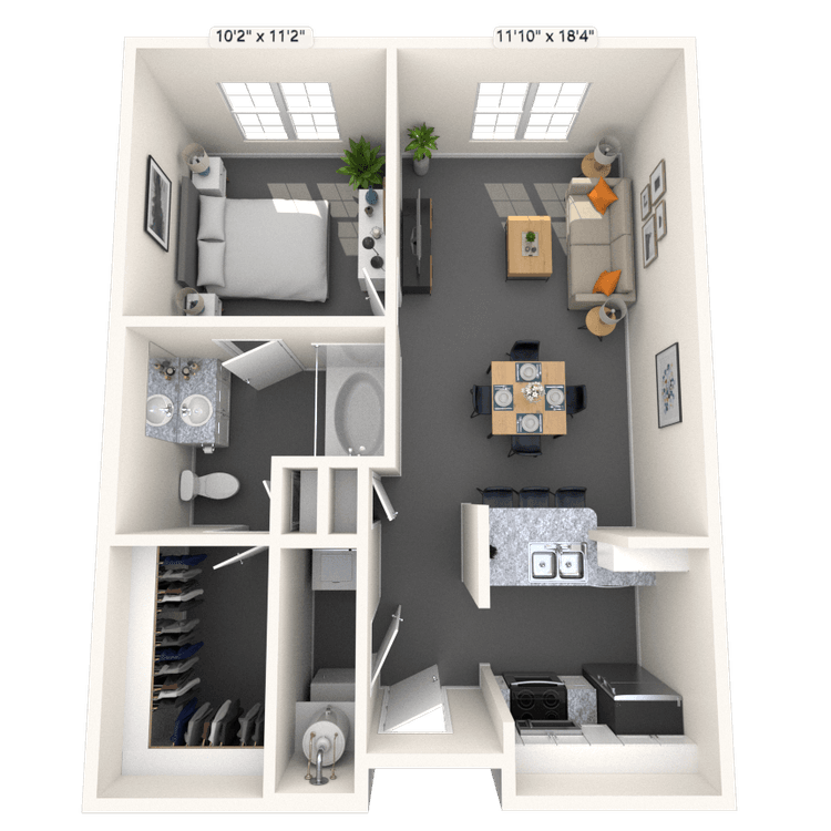 Floorplan image of unit 3262