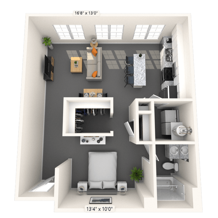Floorplan image of unit 4114