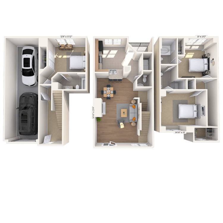 Floorplan image of unit 424