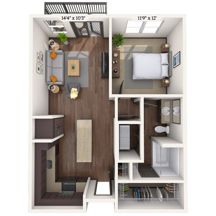 Floorplan image of unit 1006