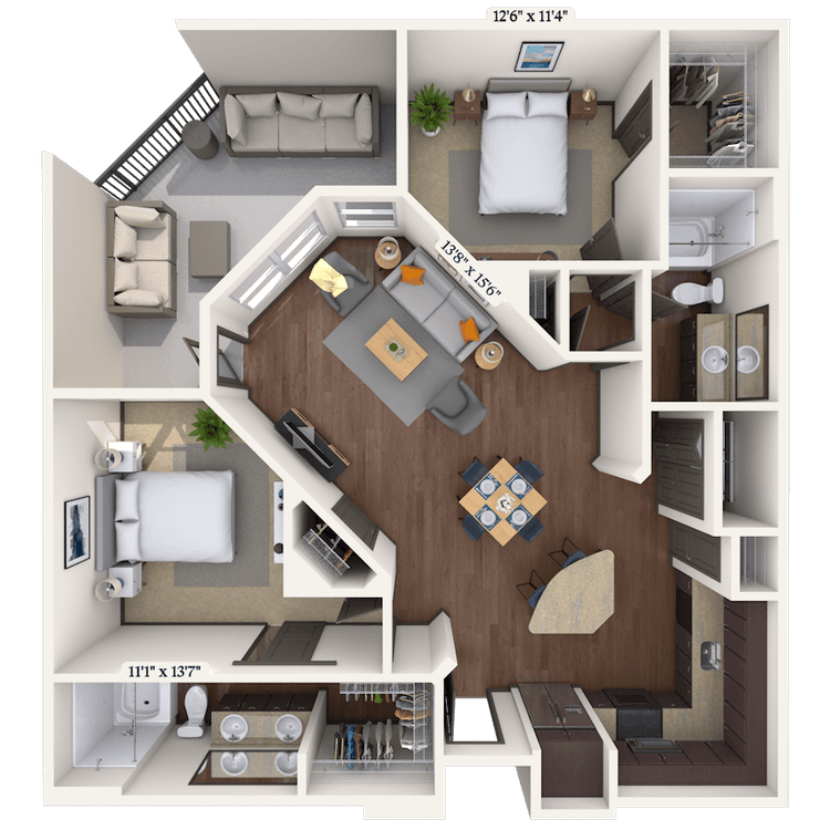 Floorplan image of unit 2059