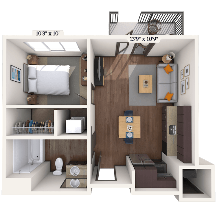 Floorplan image of unit II 325