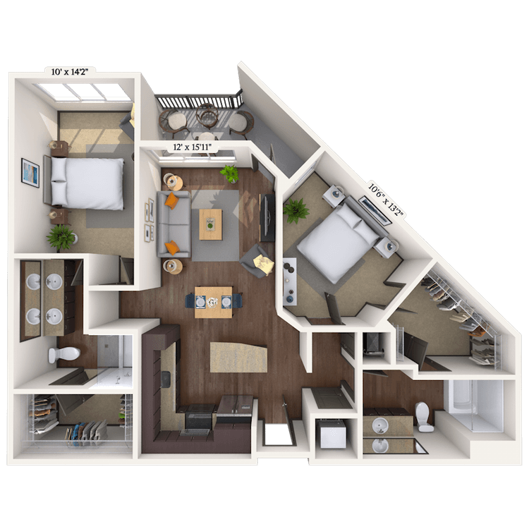 Floorplan image of unit II 329
