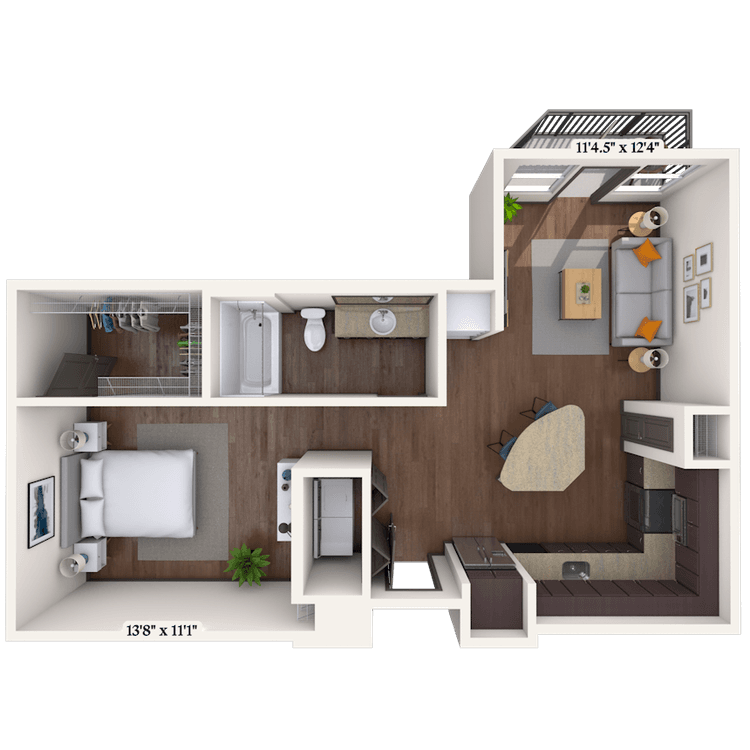 Floorplan image of unit 4012
