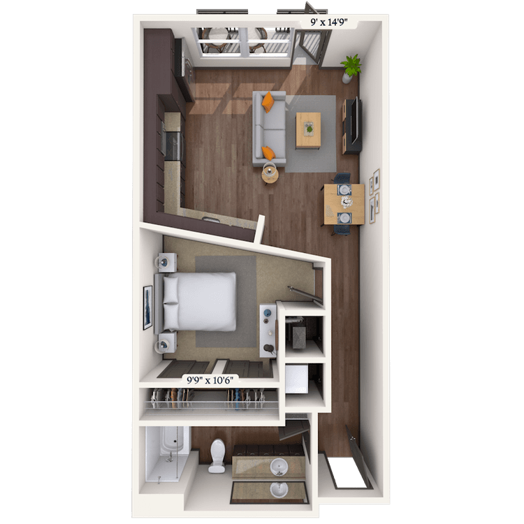 Floorplan image of unit II 433