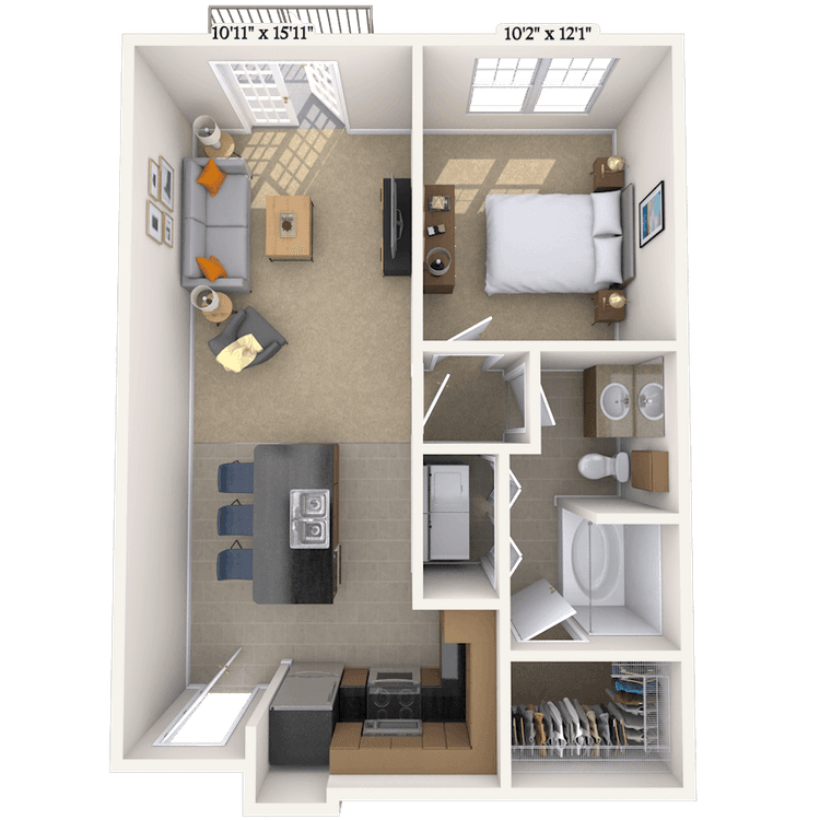 Floorplan image of unit 2314