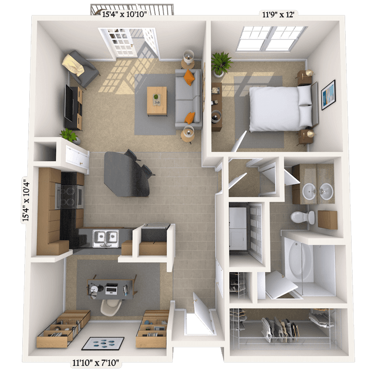 Floorplan image of unit 3219