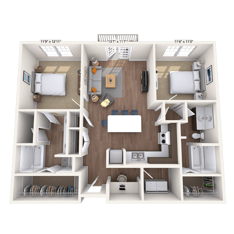 Floorplan image of unit 3403