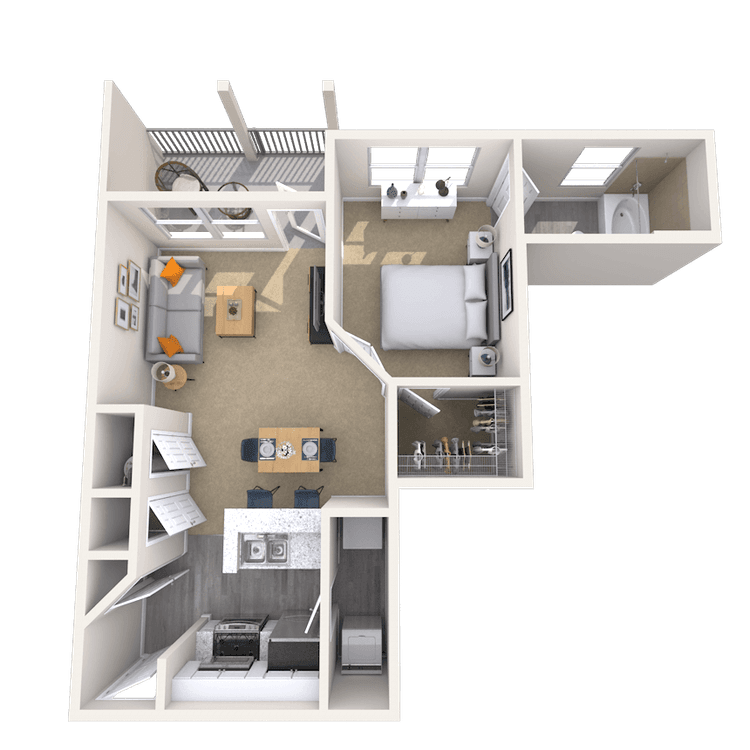 Floorplan image of unit 1410