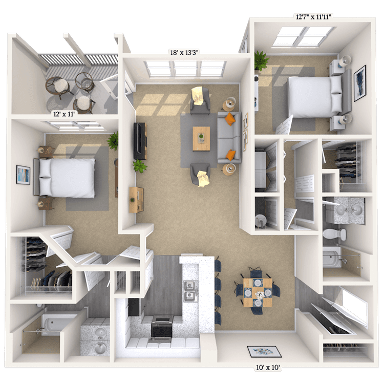Floorplan image of unit 1435
