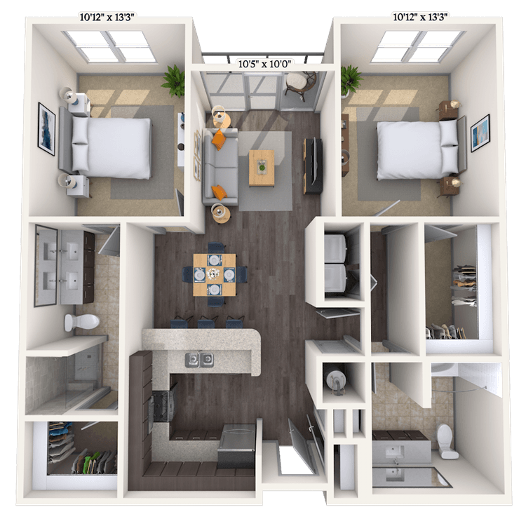 Floorplan image of unit 458