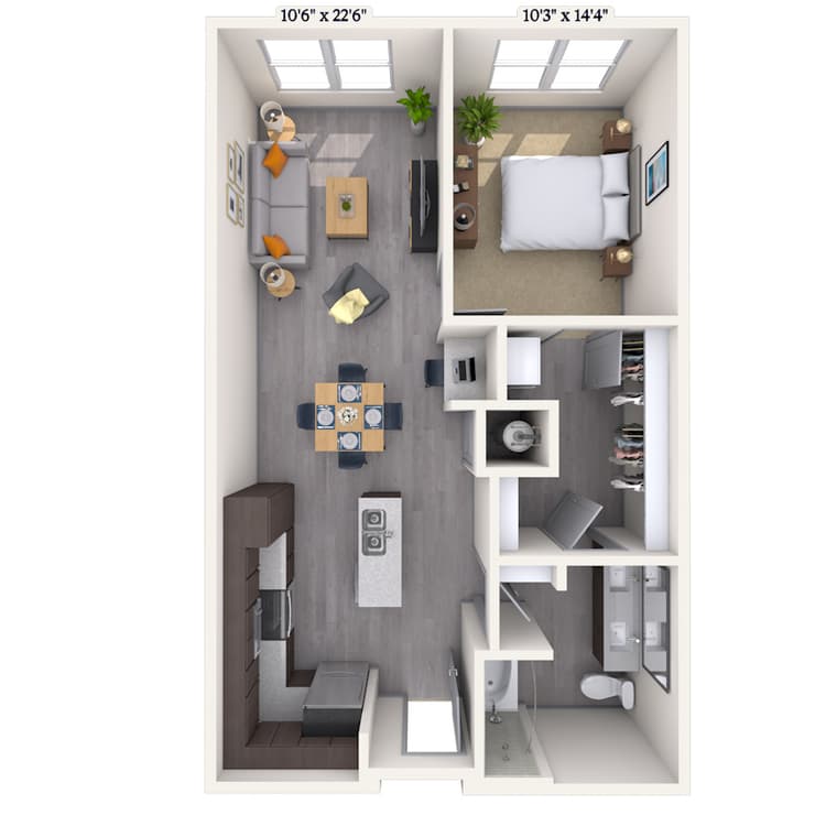 Floorplan image of unit 150