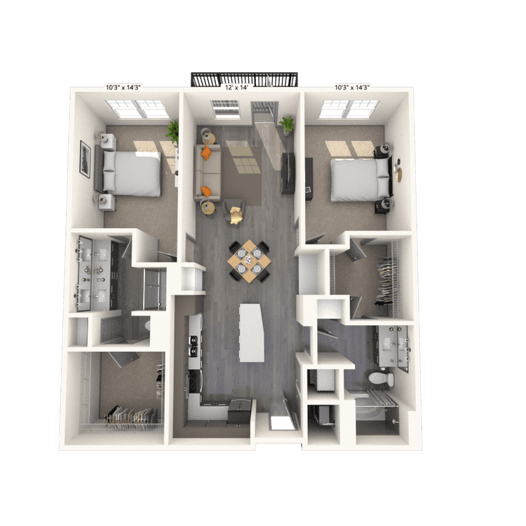 Floorplan image of unit 168