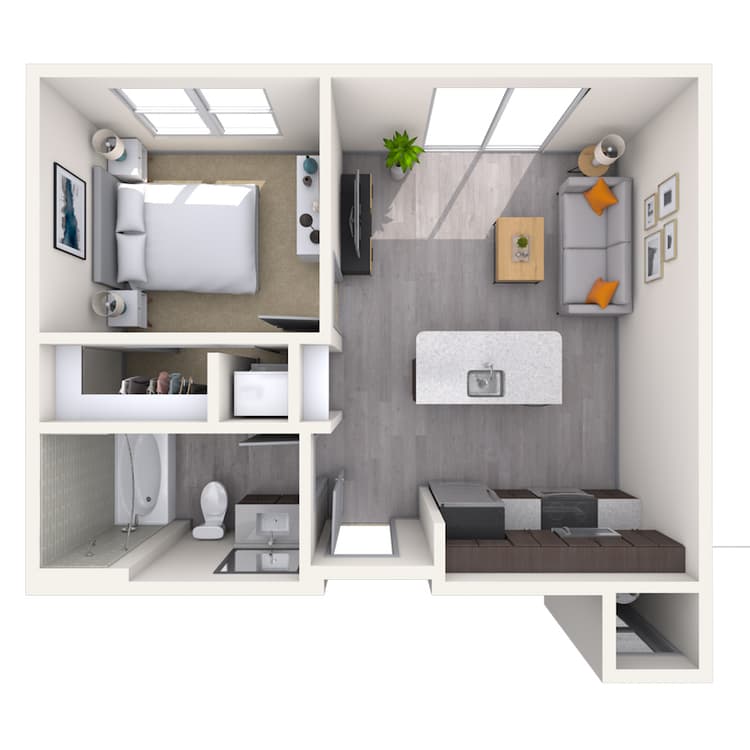 Floorplan image of unit 353