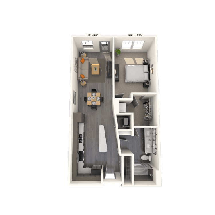 Floorplan image of unit 433