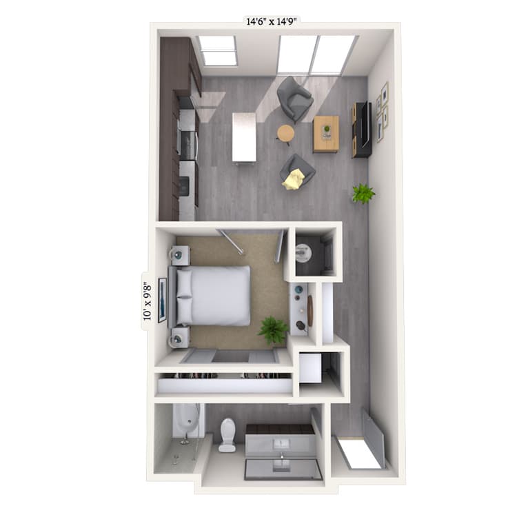 Floorplan image of unit 446