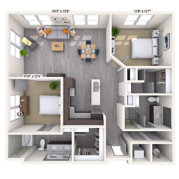 Floorplan image of unit 563