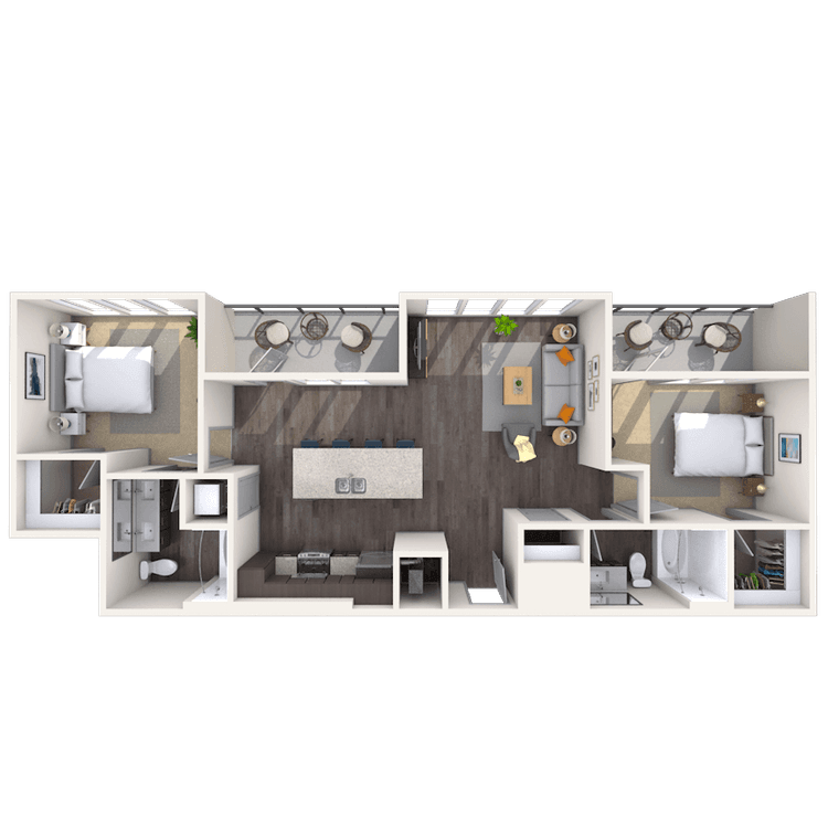 Floorplan image of unit 105